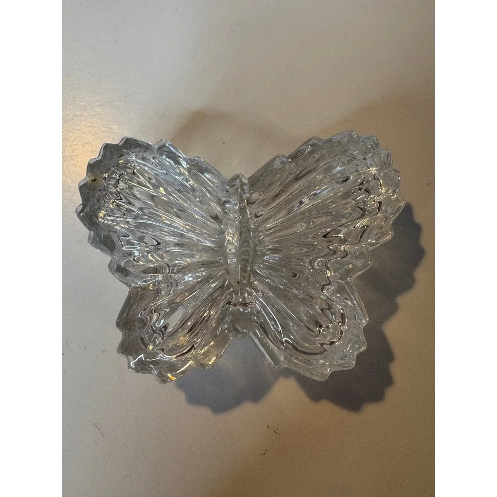 Mini Vintage‎ Gorham Crystal Butterfly Trinket Box
